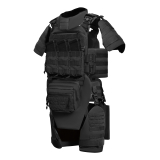 Бронекостюм ultimate pack MPS М8 PRO + балістичні пакети захист боків, паху, шиї, плечей, ніг, поясу 1 класс ДСТУ. Чорний