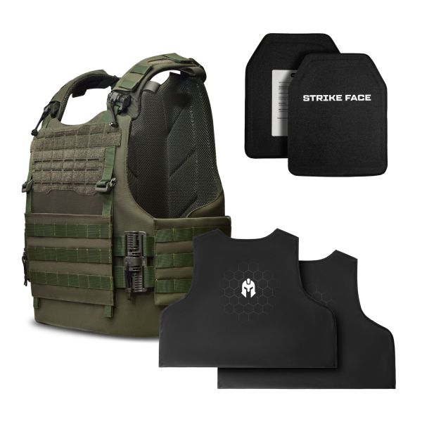 Бойовий бронежилет MTF DOOM + 6-го класу бронеплити + Балістичний захист 2 класу. Колір Ranger Green