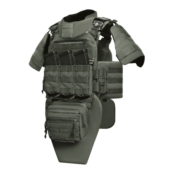 Бронекостюм scout pack MPS М8 PRO + балістичні пакети захист боків, паху, шиї, плечей 1 класс ДСТУ. Колір Ranger Green