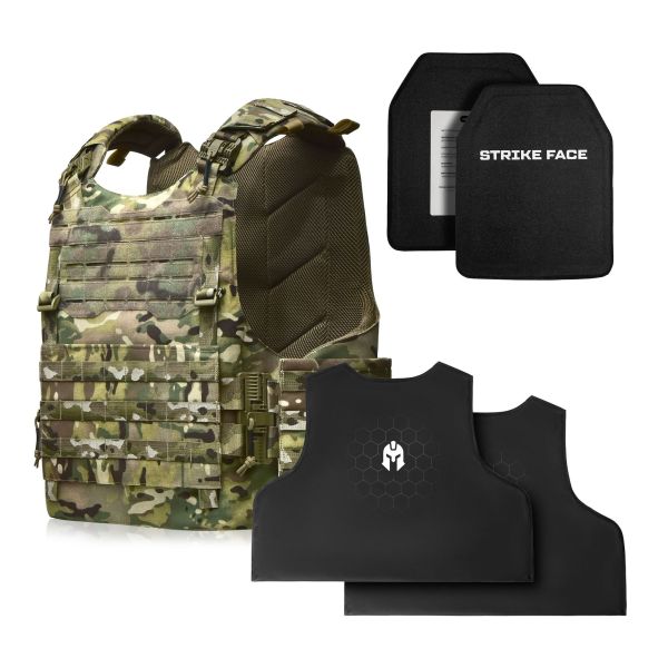 Бойовий бронежилет MTF DOOM + 6-го класу бронеплити 2,8 кг + Балістичний захист 2 класу мультикам (Multicam)