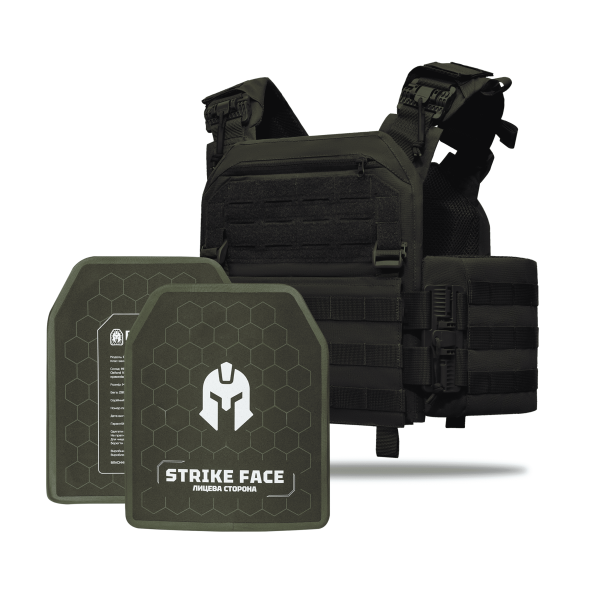 Бронежилет 6–го класу MPS М8 PRO + Бронеплити 2,8 кг. Колір Чорний