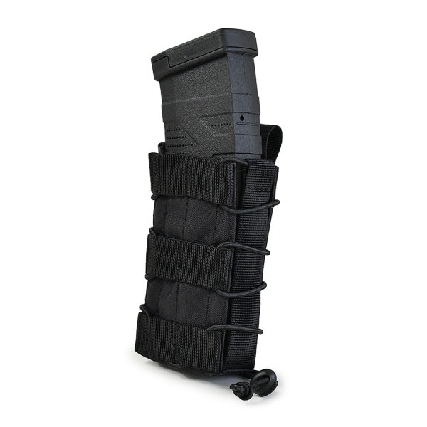 Одинарний відкритий тканевий підсумок для магазинів GigMilitary Stealth Black