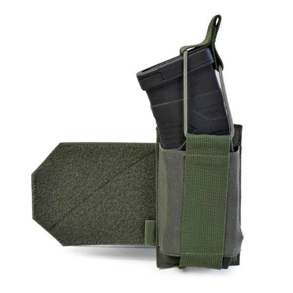 Эластичный боковой левый подсумок для магазинов на липучке Elastic L. Cordura 1000. Цвет Ranger Green Эластичный боковой левый подсумок для магазинов на липучке Elastic L. Cordura 1000. Цвет Ranger Green