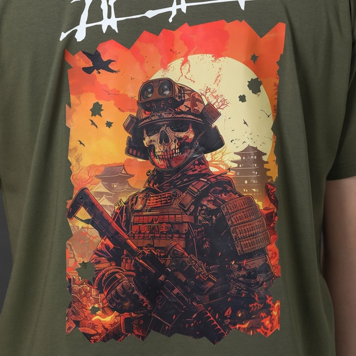 Футболка оверсайз Apocalypse Now Samurai. Колір Олива