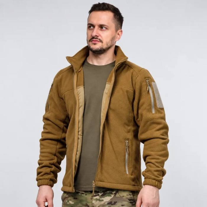 Флісова кофта на блискавці M1014 Tactical Series. Койот
