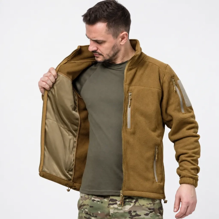 Флісова кофта на блискавці M1014 Tactical Series. Койот