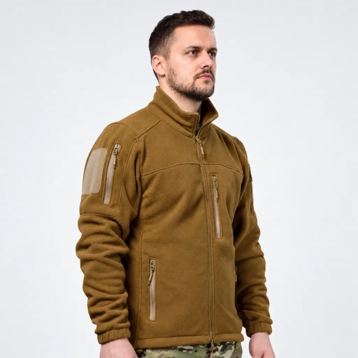 Флісова кофта на блискавці M1014 Tactical Series. Койот