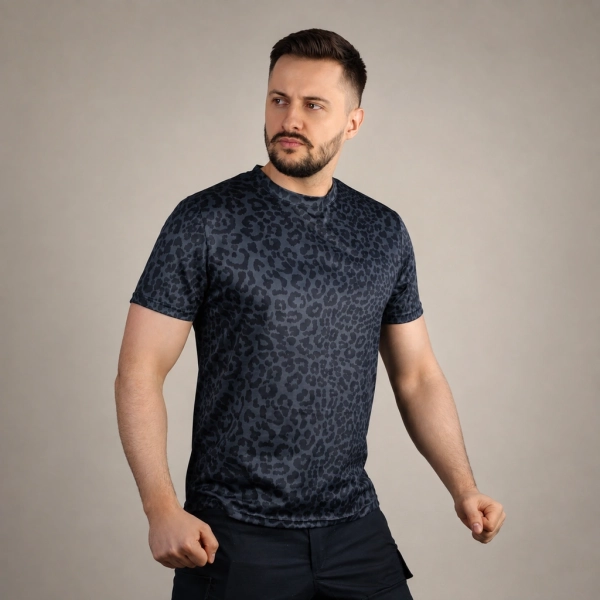 Футболка GIG Coolmax Tactical air Tee. Черный леопард