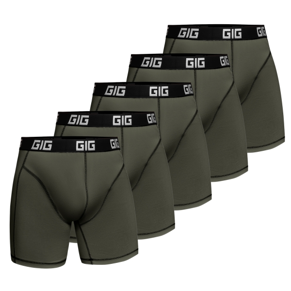 Комплект трусів Zero Gig Ranger Green з чорним контуром, 5 шт