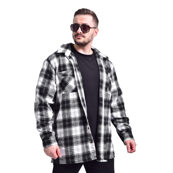 Сорочка в клітинку оверсайз Біла