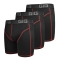 Комплект трусів Zero Gig чорні з червоним контуром, 3 шт