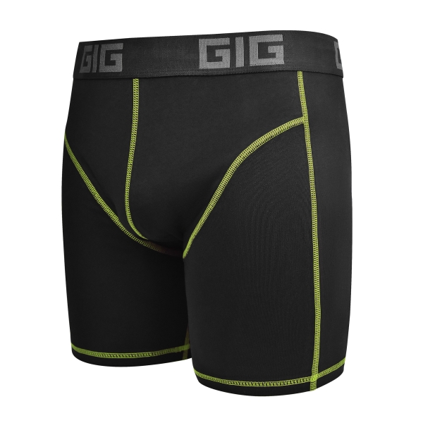 Труси Zero Gig чорні з зеленим контуром