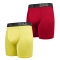 Комплект трусів Dynamic подовжені 2шт. Лимонний, Червоний