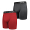 Комплект трусів Dynamic подовжені 2шт. Темно-Сірий, Червоний