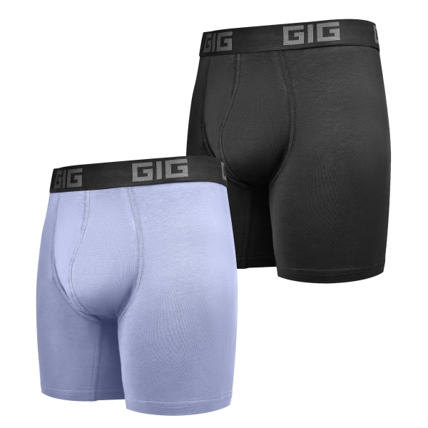 Комплект трусів Dynamic подовжені 2шт. Чорний, Ліловий