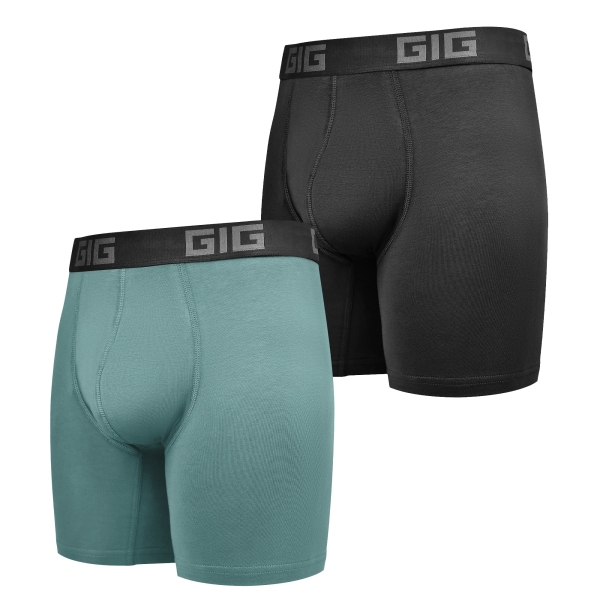 Комплект трусів Dynamic подовжені 2шт. Чорний, М'ята