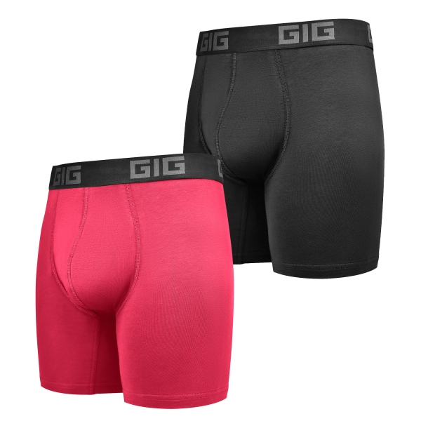 Комплект трусів Dynamic подовжені 2шт. Чорний, Рожевий