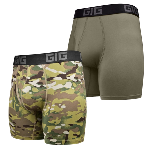 Комплект трусів Dynamic air подовжені 2шт. Олива, Мультикам