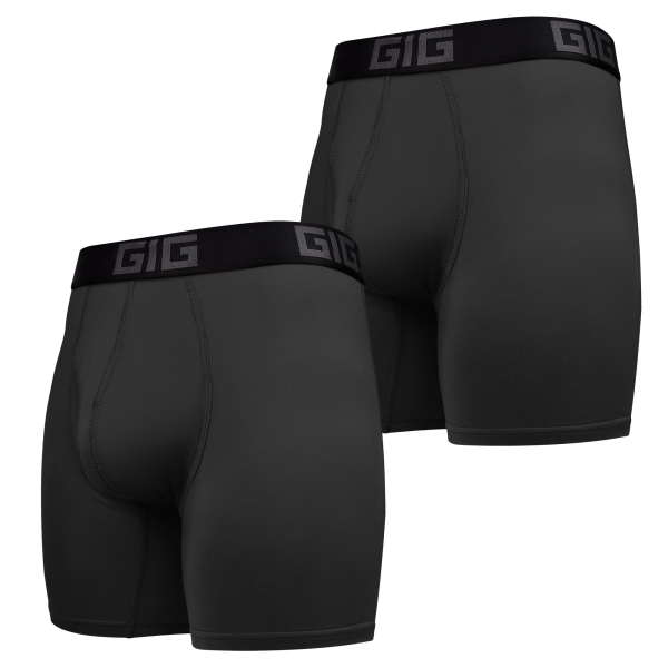 Комплект трусів Dynamic air подовжені 2шт. Чорний