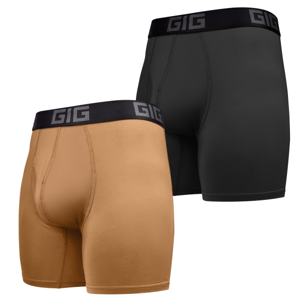 Комплект трусів Dynamic air подовжені 2шт. Чорний, Койот