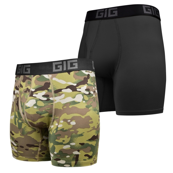 Комплект трусів Dynamic air подовжені 2шт. Чорний, Мультикам