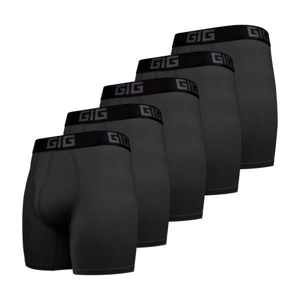 Комплект трусів Dynamic air подовжені. Колір Чорний, 5 шт