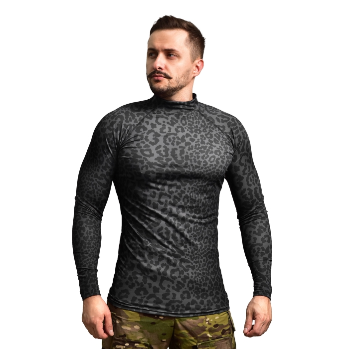Чоловічий Рашгард GIG Military. Чорний леопард