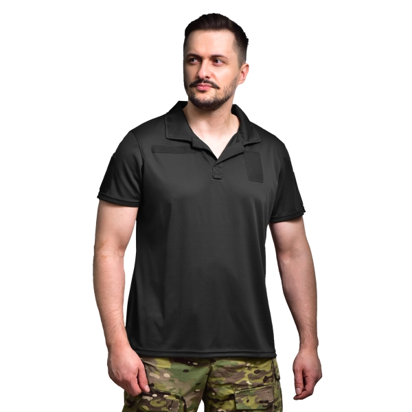 Чоловіче поло Gig Military Delta. Тканина Coolmax. Чорний