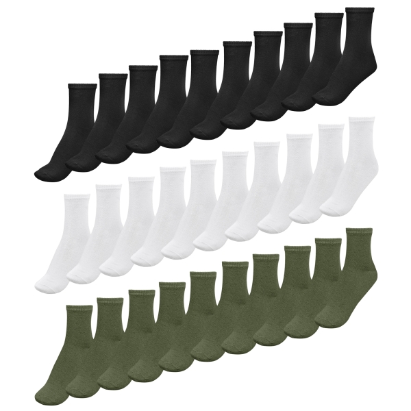 Комплект шкарпеток Gig Military 30 пар. Чорні, Білі, Олива