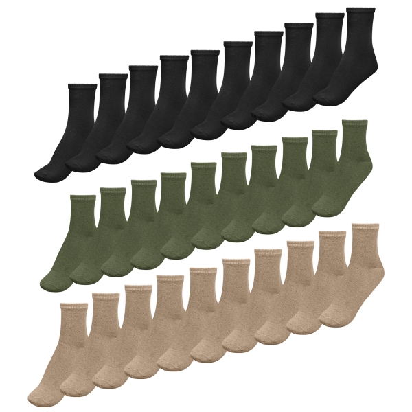 Комплект шкарпеток Gig Military 30 пар. Чорні, Олива, Койот