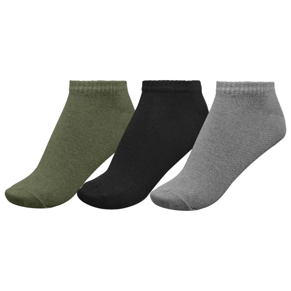Комплект коротких шкарпеток Gig Military 3 пари. Чорні, Олива, Сірі