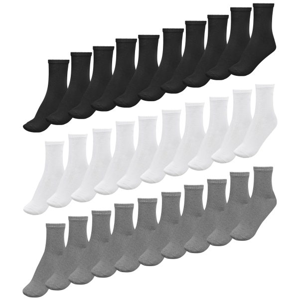 Комплект шкарпеток Gig Military 30 пар. Чорні, Білі, Сірі