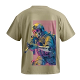 Футболка GIG (Pink Solidier) Оверсайз. Олива