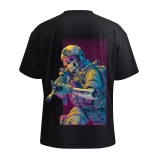 Футболка GIG (Pink Solidier) Оверсайз. Чорний