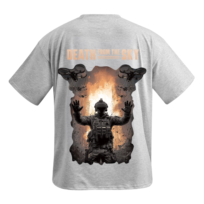 Футболка Death from the Sky. Сірий