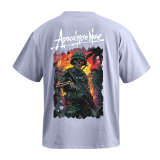 Футболка GIG (Apocalypse Now Warrior) Оверсайз. Сіро-Блакитний