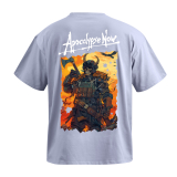 Футболка GIG (Apocalypse Now Viking) Оверсайз. Сіро-Блакитний