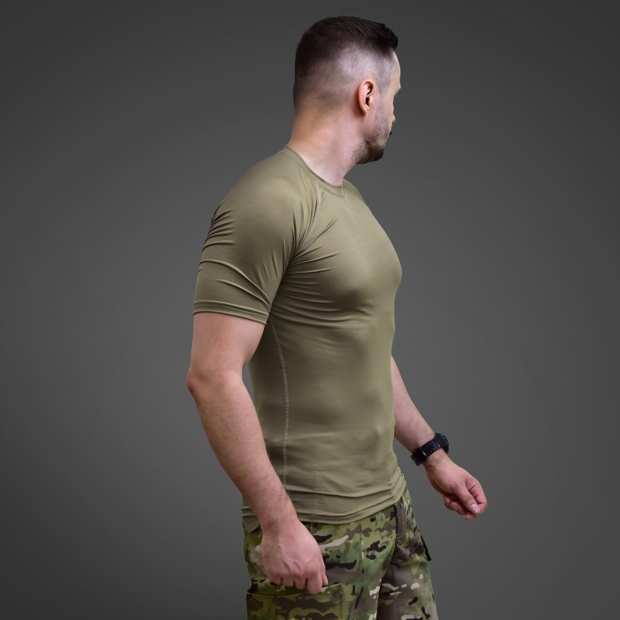 Чоловічий Рашгард GIG Military з коротким рукавом. Олива