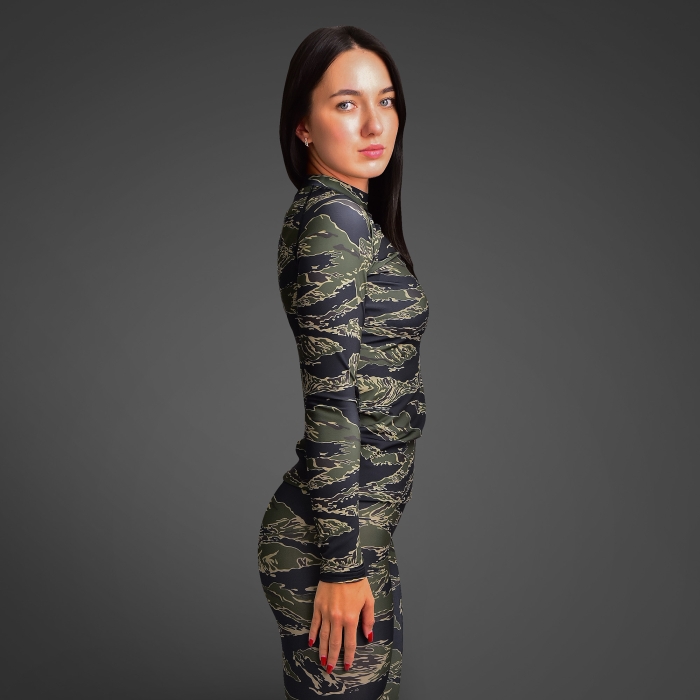 Жіночий Рашгард GIG Military. Tiger Stripes Camo
