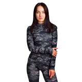 Жіночий Рашгард GIG. Black Tiger Stripes Camo