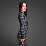 Жіночий Рашгард GIG. Black Tiger Stripes Camo