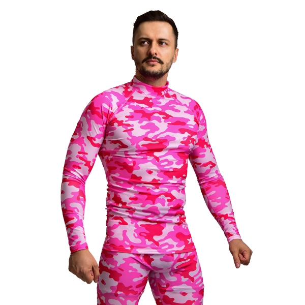 Чоловічий Рашгард GIG Military. Рожевий Мультикам