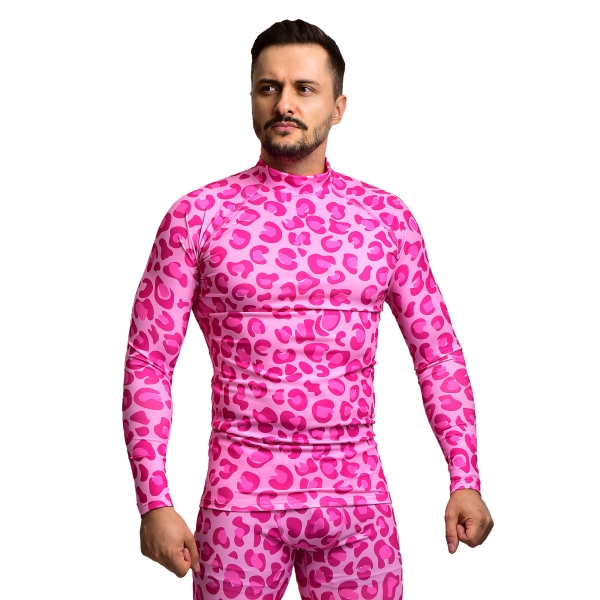 Чоловічий Рашгард GIG Military. Рожевий леопард
