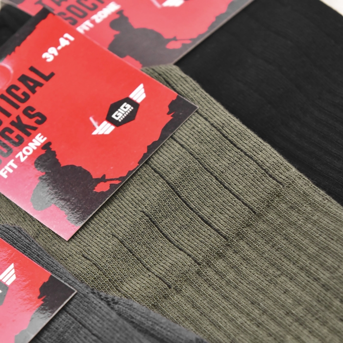 Комплект трекінгових шкарпеток GIG Tactical socks Gen. 1. 3 пари Сірі, Олива, Чорні