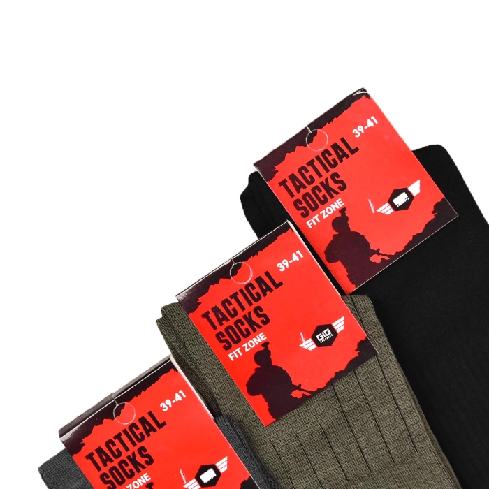 Комплект трекінгових шкарпеток GIG Tactical socks Gen. 1. 3 пари Сірі, Олива, Чорні