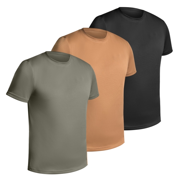 Комплект футболок Coolmax Tactical air Tee. Кольори Олива, Койот, Чорний 3шт