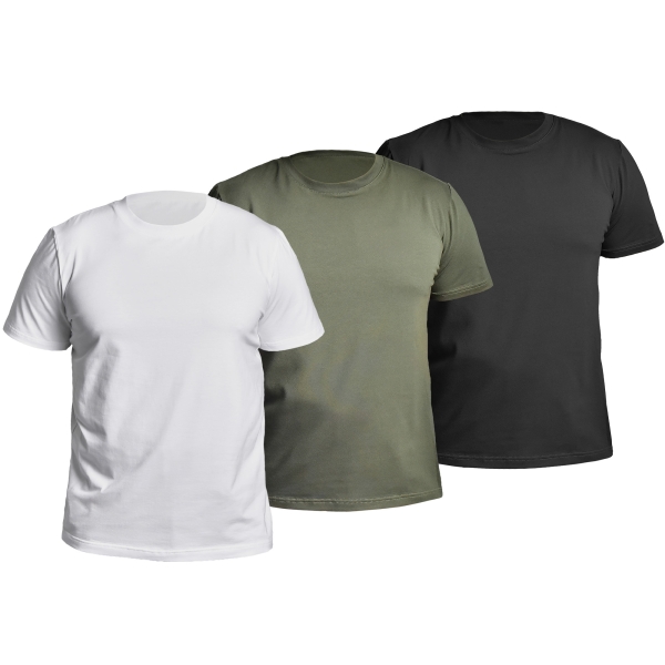 Комплект футболок Tactical Comfort Tee. Кольори Чорний, Олива, Білий 3шт