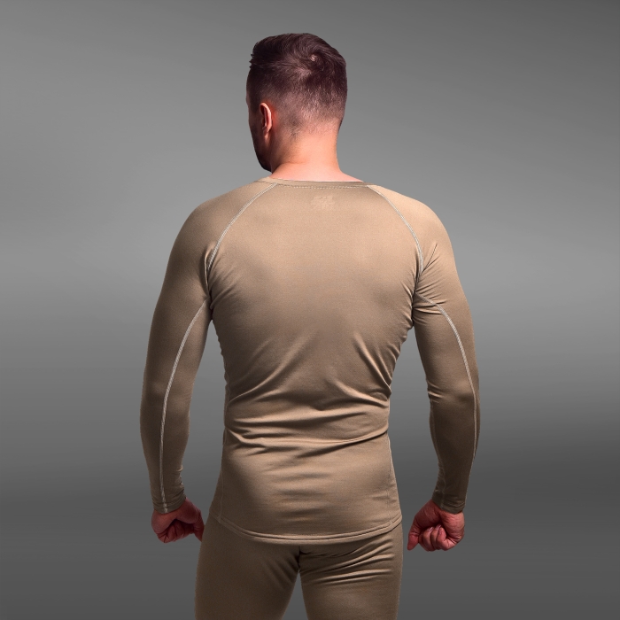 Термобілизна реглан GigMilitary IceFox Level 1+, з тканини Thermo line. Койот