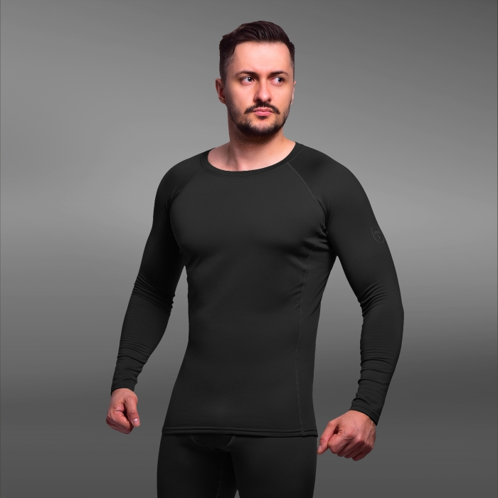 Термобілизна реглан GigMilitary IceFox Level 1, з тканини Thermo line. Чорний