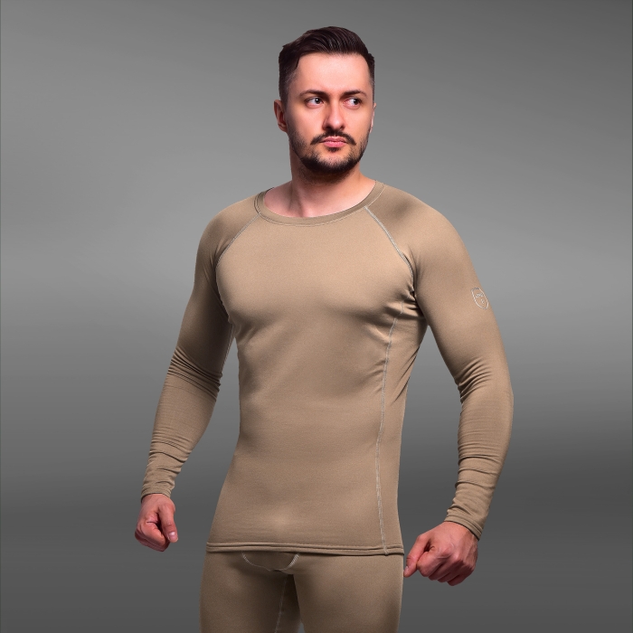 Термобілизна реглан GigMilitary IceFox Level 1, з тканини Thermo line. Койот